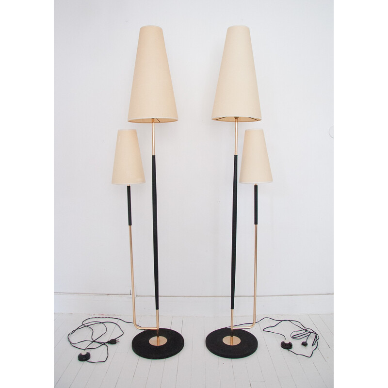 Pair of floor lamps by Arlus house - 1950s