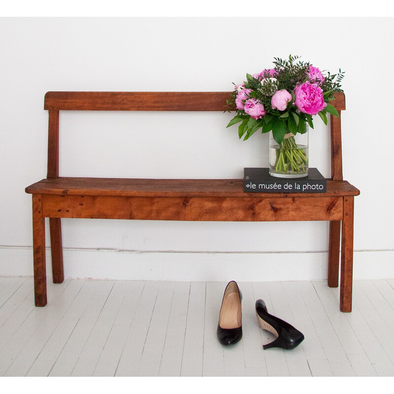 Wooden school bench - 1930s