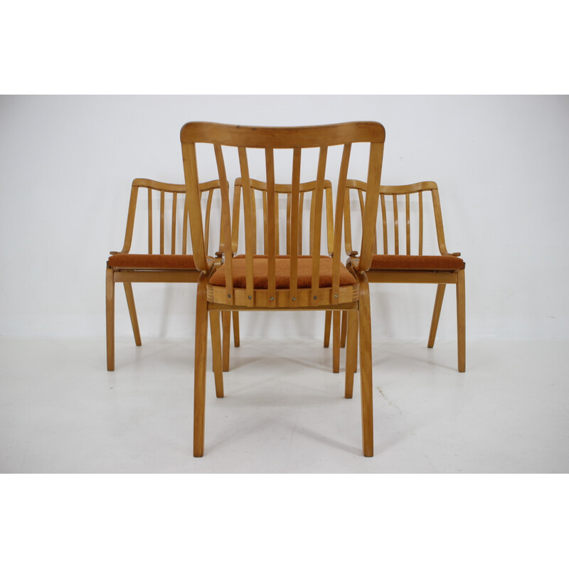 Ensemble de 4 chaises vintage par Antonin Suman par Ton, Tchécoslovaquie 1970
