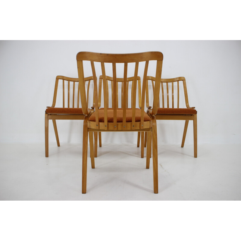 Set of 4 vintage chairs by Antonin Suman par Ton, Czechoslovakia 1970