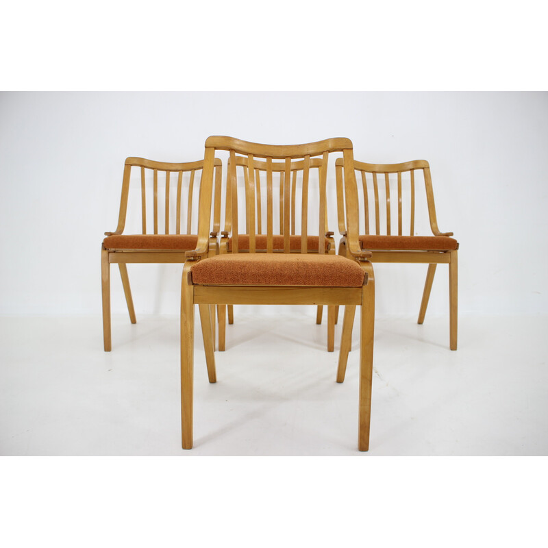 Conjunto de 4 cadeiras vintage de Antonin Suman par Ton, Checoslováquia 1970