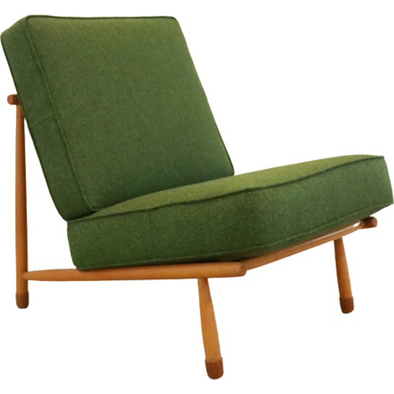 Vintage beech armchair by Alf Svensson for Dux, 1950