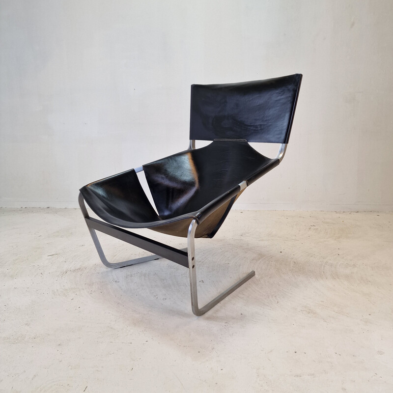 Chaise vintage modèle F444 en métal par Pierre Paulin pour Artifort, 1960