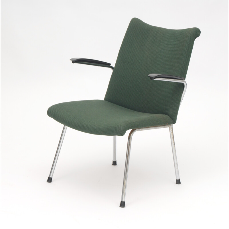 Green armchair De Wit Netherlands - 1950s