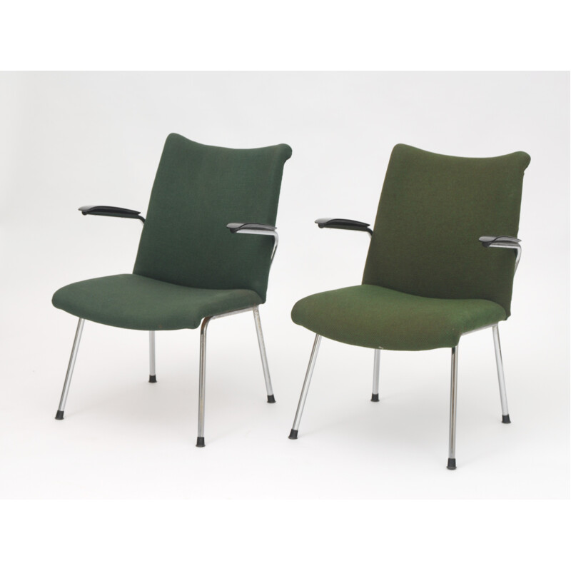 Green armchair De Wit Netherlands - 1950s