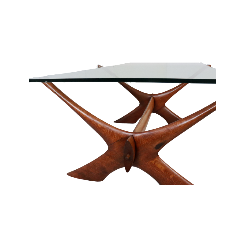 Table basse vintage par Illum Wikkelso pour le C. f. Christensen