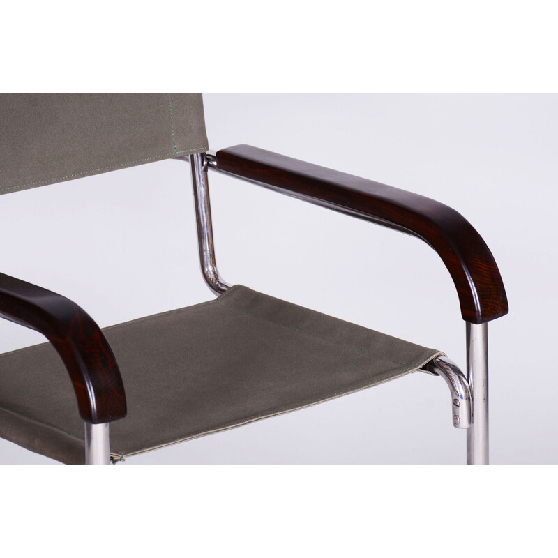 Alter Bauhaus-Sessel aus verchromtem Stahl von Marcel Breuer für Thonet, Tschechoslowakei 1930