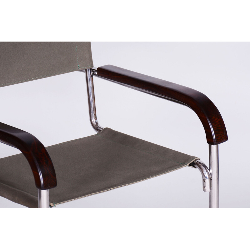 Vintage Bauhaus armchair in chromed steel by Marcel Breuer for Thonet, Czechoslovakia 1930