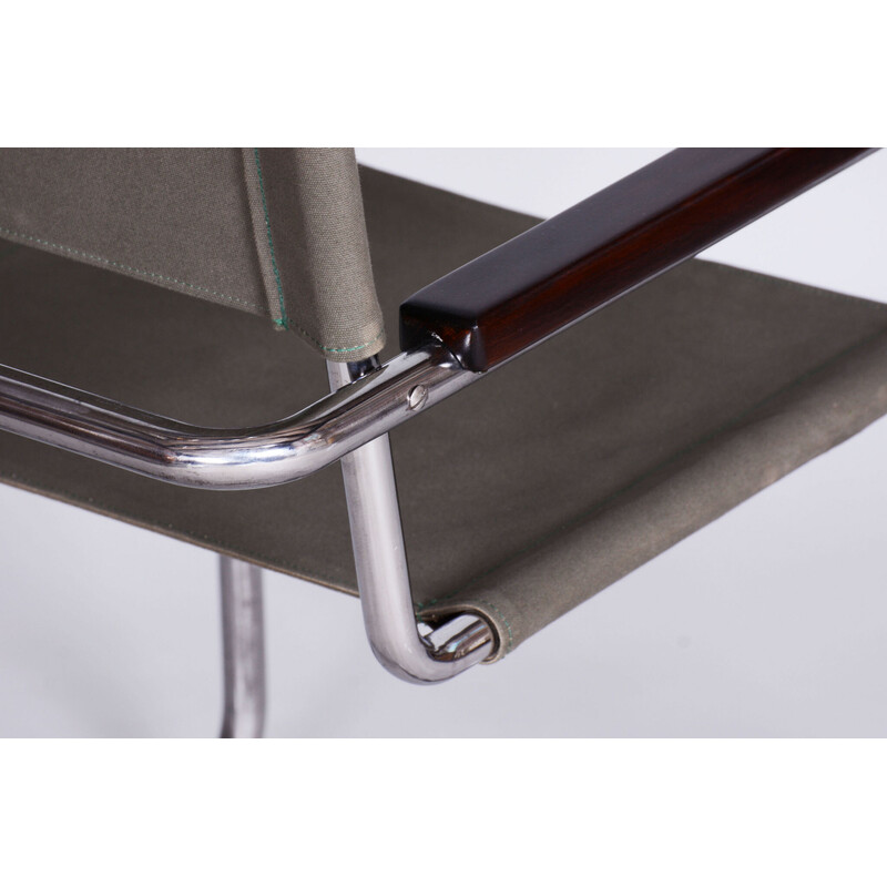 Vintage Bauhaus armchair in chromed steel by Marcel Breuer for Thonet, Czechoslovakia 1930