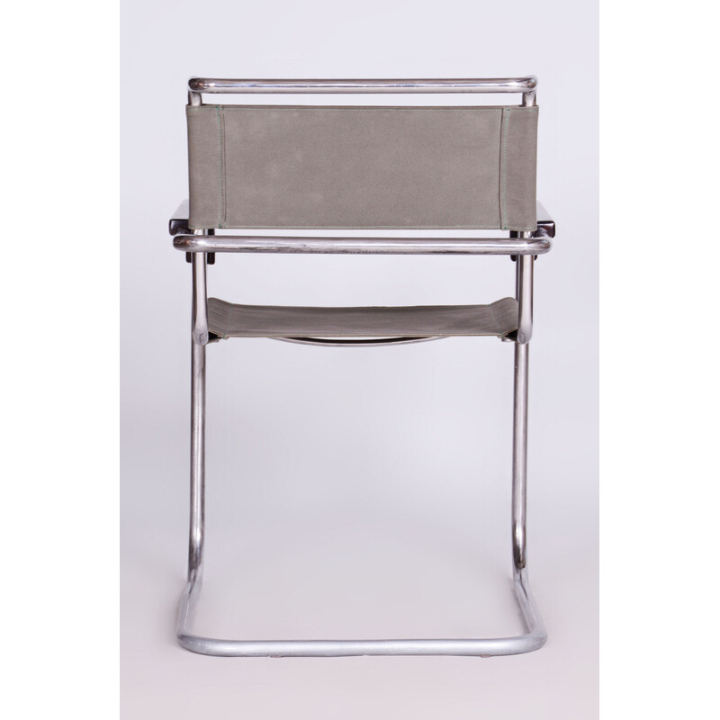 Alter Bauhaus-Sessel aus verchromtem Stahl von Marcel Breuer für Thonet, Tschechoslowakei 1930