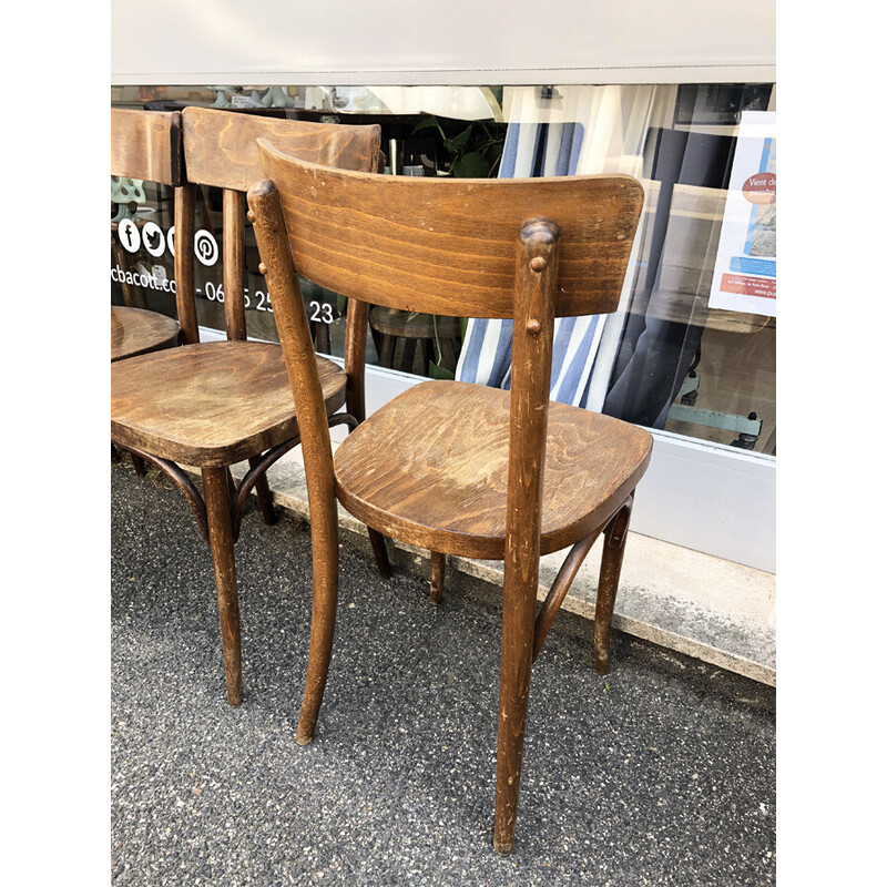 Lot de 6 chaises bistrot vintage pour Thonet, Tchécoslovaquie 1920