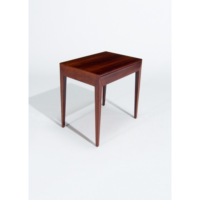 Vintage rosewood side table by Severin Hansen for Haslev Møbelsnedkeri, Denmark 1960