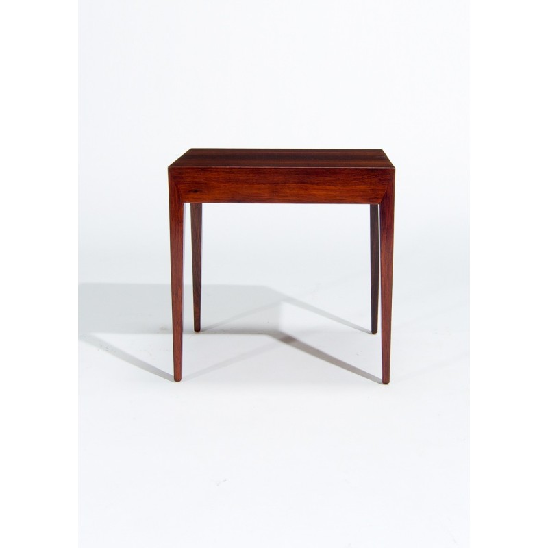 Vintage rosewood side table by Severin Hansen for Haslev Møbelsnedkeri, Denmark 1960