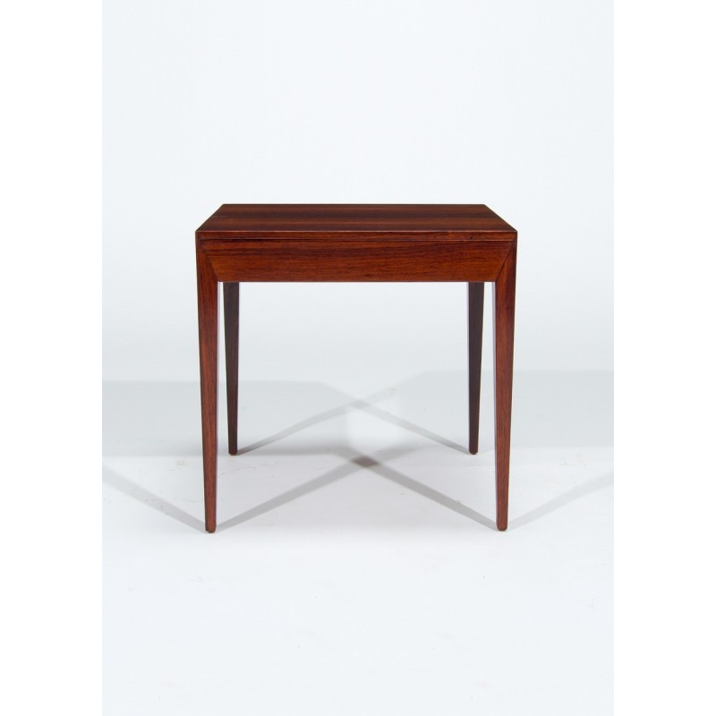 Vintage rosewood side table by Severin Hansen for Haslev Møbelsnedkeri, Denmark 1960