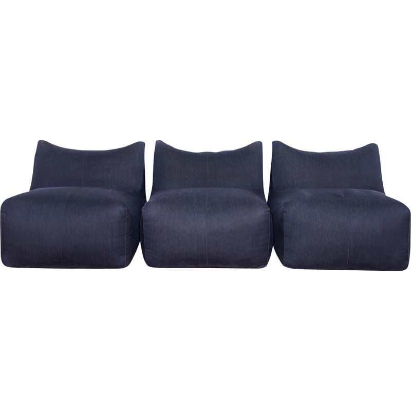 Set of 3 vintage "Le Dolls" armchairs by Mario Bellini for C et B, Italy 1970