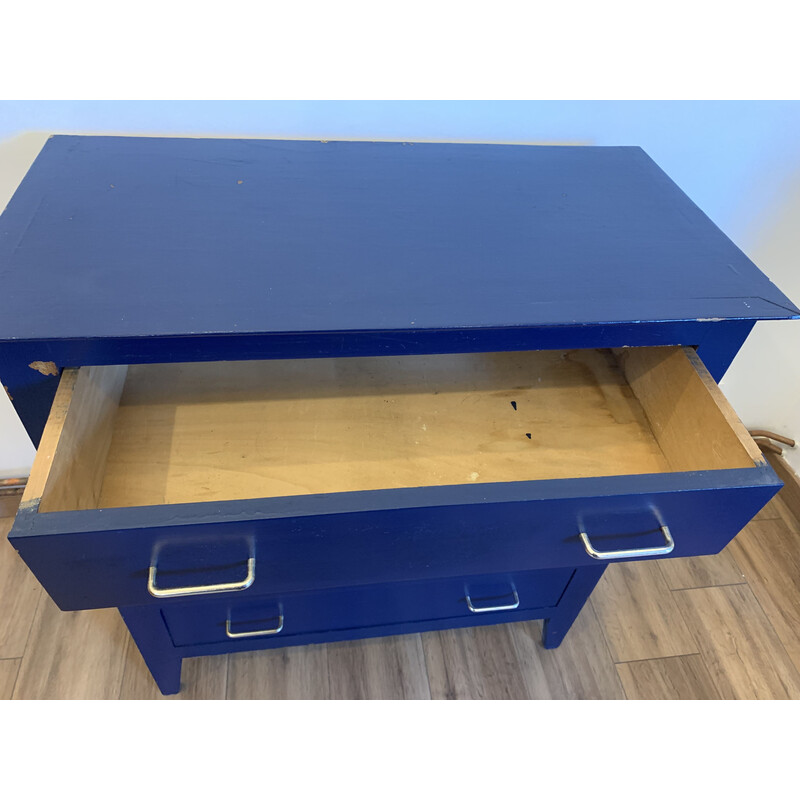 Vintage blue chest of 4 drawers