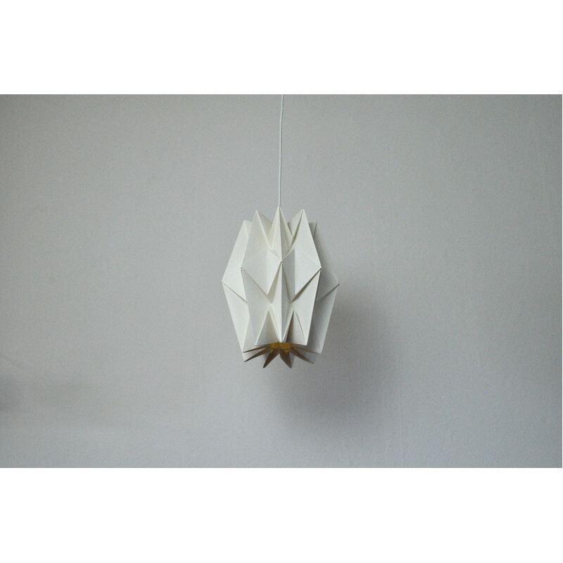 Vintage "Le Klint" pleated pendant lamp by Peter Hvidt and Orla Mølgaard-Nielsen, Denmark 1962