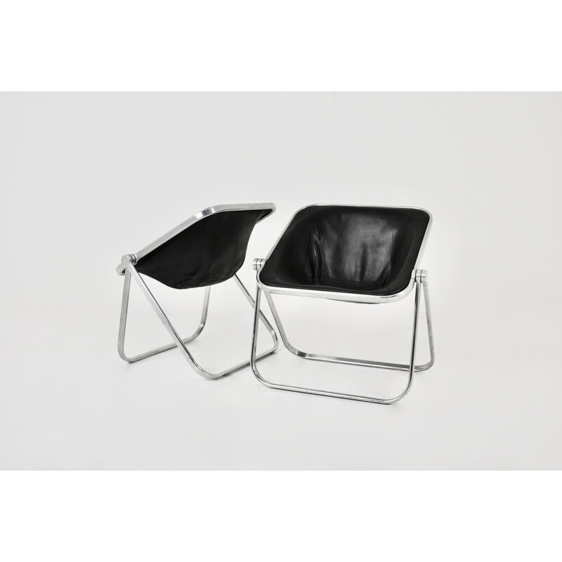 Paire de chaises vintage Plona par Giancarlo Piretti pour Anonima Castelli, 1970