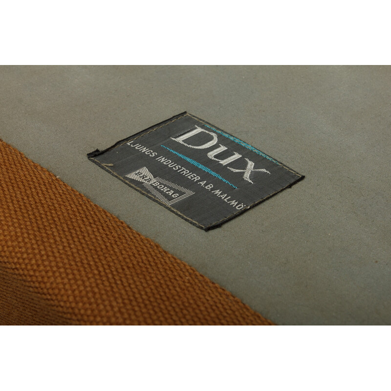 Fauteuil lounge Dux en tissu de laine marron - 1960