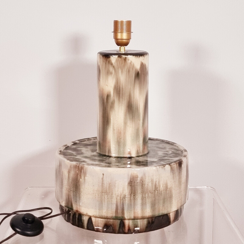 Lampe de parquet vintage en céramique émaillée pour Dijkstra Lampen, Pays Bas 1960-1970