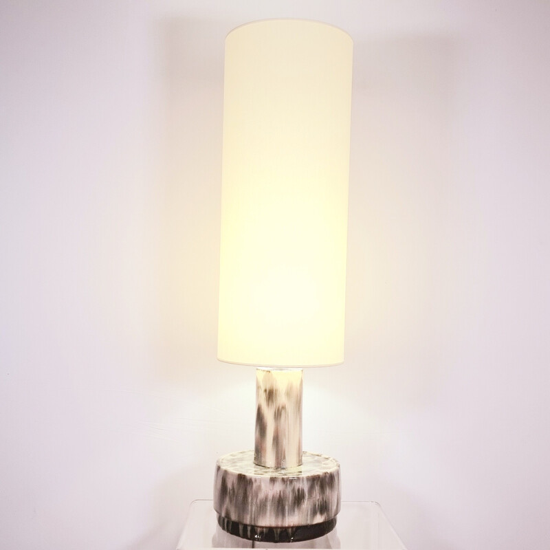Lampe de parquet vintage en céramique émaillée pour Dijkstra Lampen, Pays Bas 1960-1970