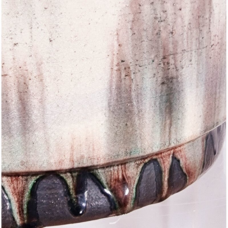 Lámpara de pie vintage de cerámica esmaltada para Dijkstra Lampen, Países Bajos 1960-1970