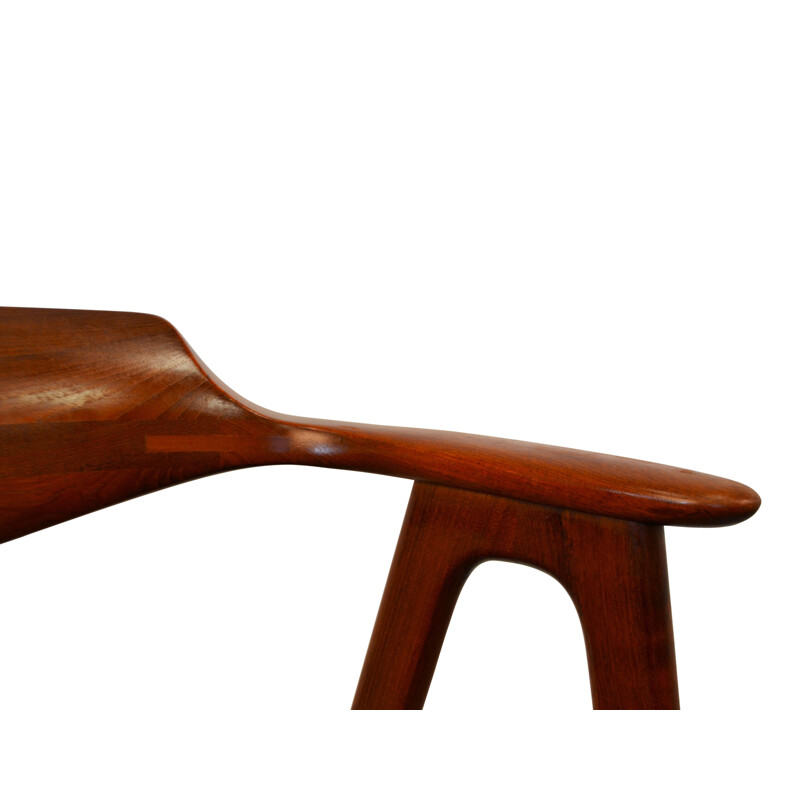 Set 4 solid teak armchairs by Erik Kirkegaard  - 1950s