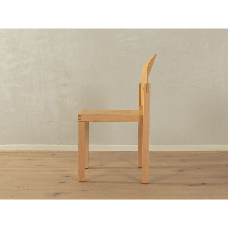Vintage beech chair by Arno Votteler for Bisterfeld and Weiss, Germany 1980