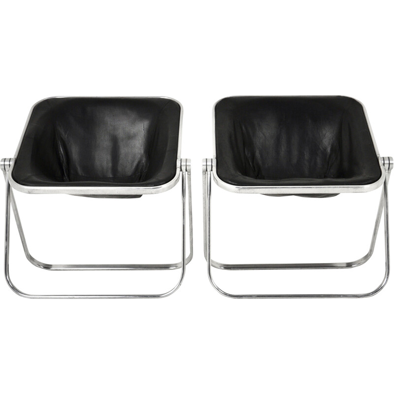 Pair of vintage Plona chairs by Giancarlo Piretti for Anonima Castelli, 1970