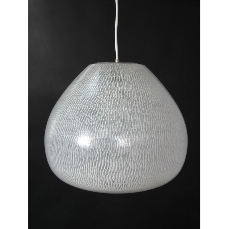 Large dutch glass hanging lamp - 1950s