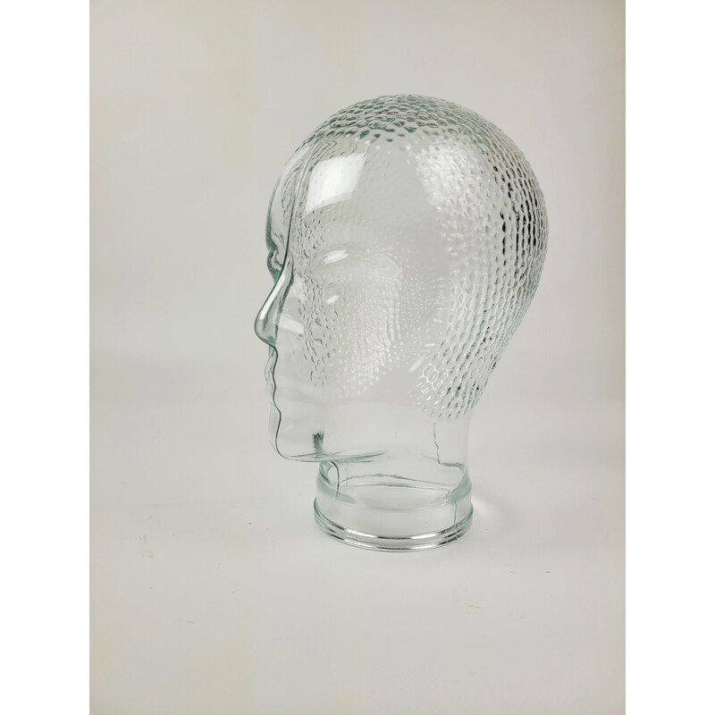 Vintage glass decorative head, 1970