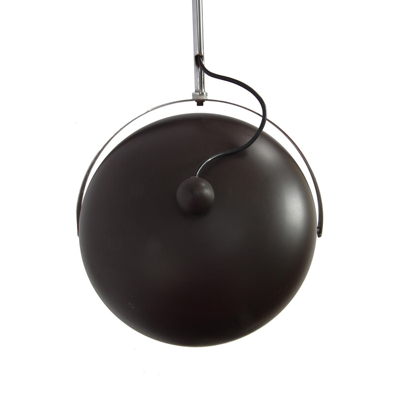 Dark brown hanging lamp by Hoogervorst for Anvia - 1960s