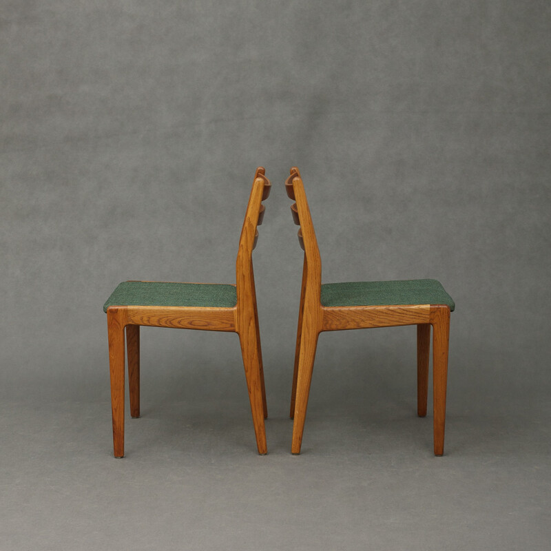 Set of six oak and teak chairs produced by Skovby - 1960s