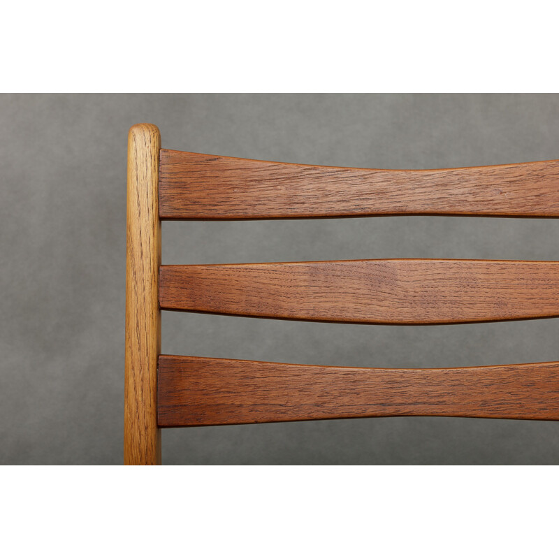 Set of six oak and teak chairs produced by Skovby - 1960s