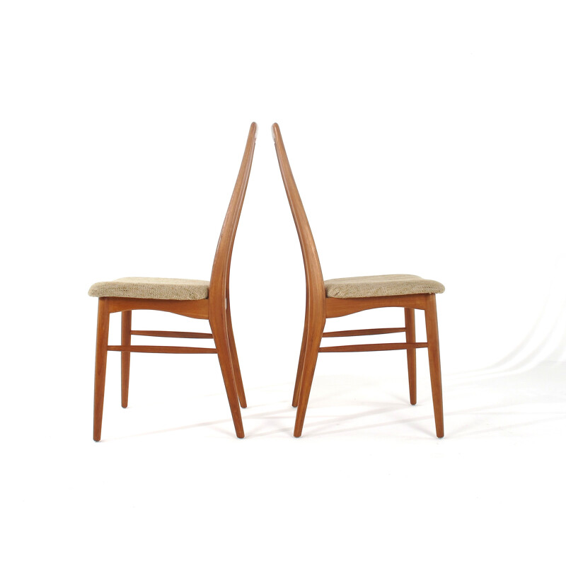 Set of 6 teak Eva chairs by Niels Koefoed for Koefoeds Hornslet - 1960s 