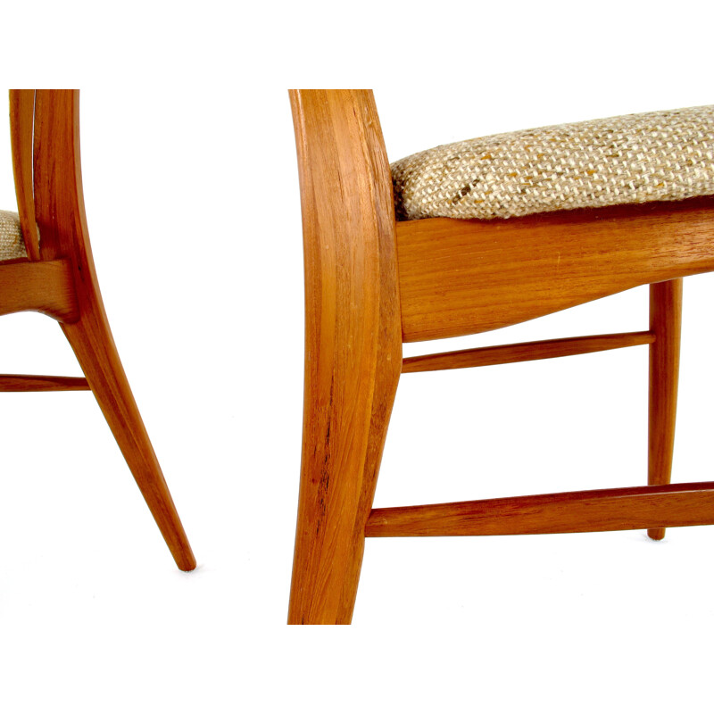 Set of 6 teak Eva chairs by Niels Koefoed for Koefoeds Hornslet - 1960s 