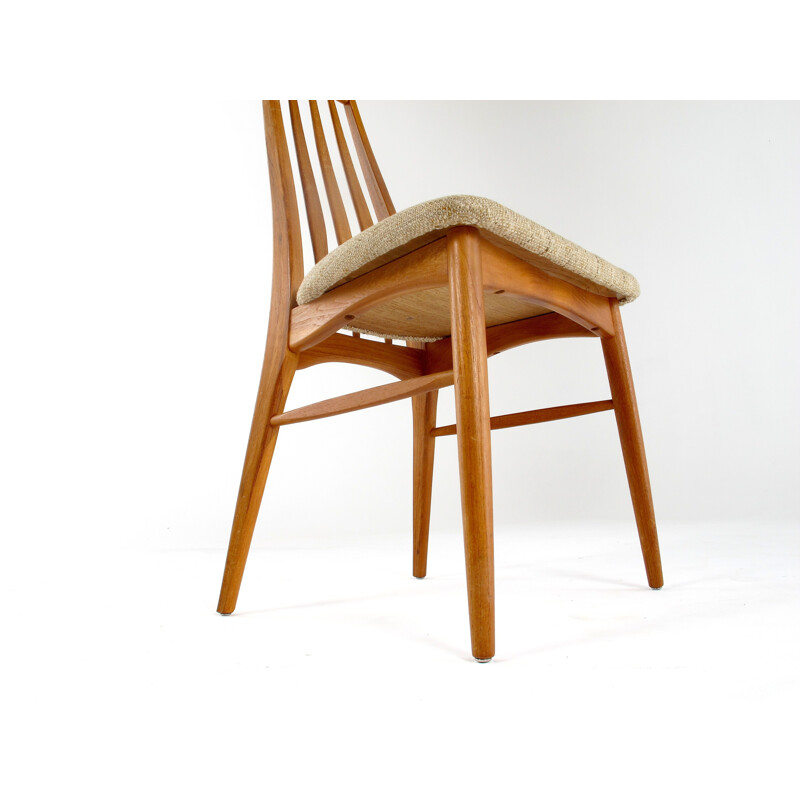 Set of 6 teak Eva chairs by Niels Koefoed for Koefoeds Hornslet - 1960s 