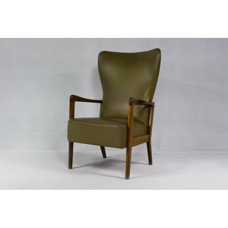 Danish Wing Chair by Soren Hansen for Fritz Hansen - 1970s