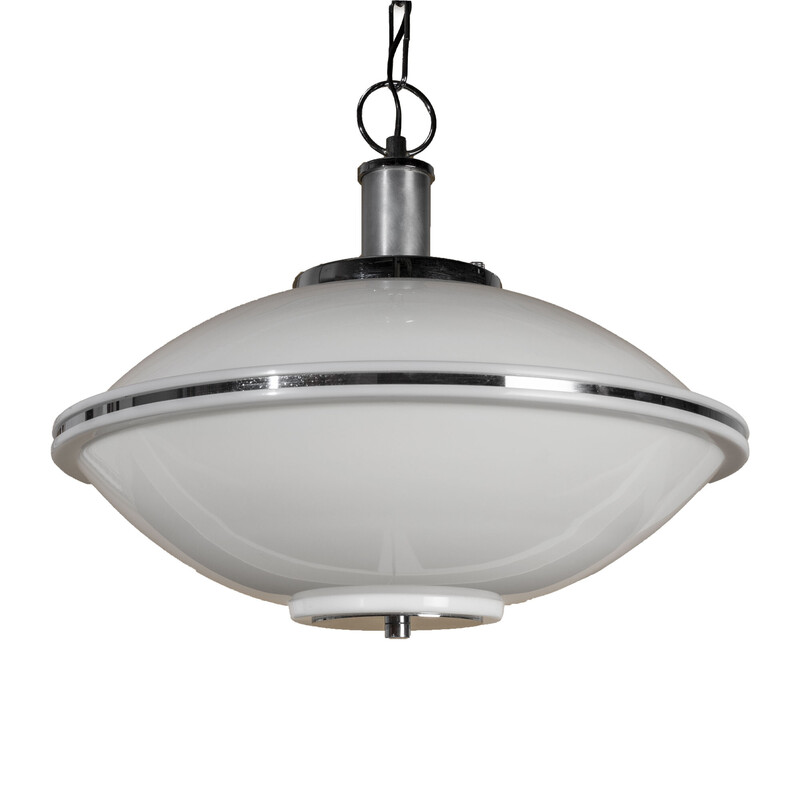 Vintage white Ufo Space Age pendant lamp