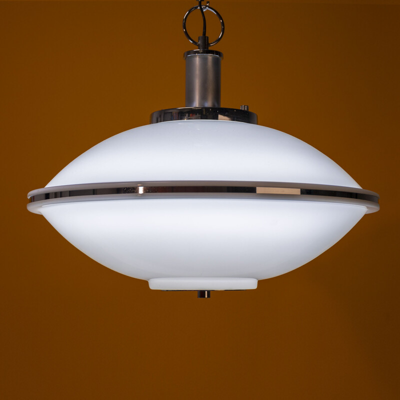 Vintage witte Ufo Space Age hanglamp