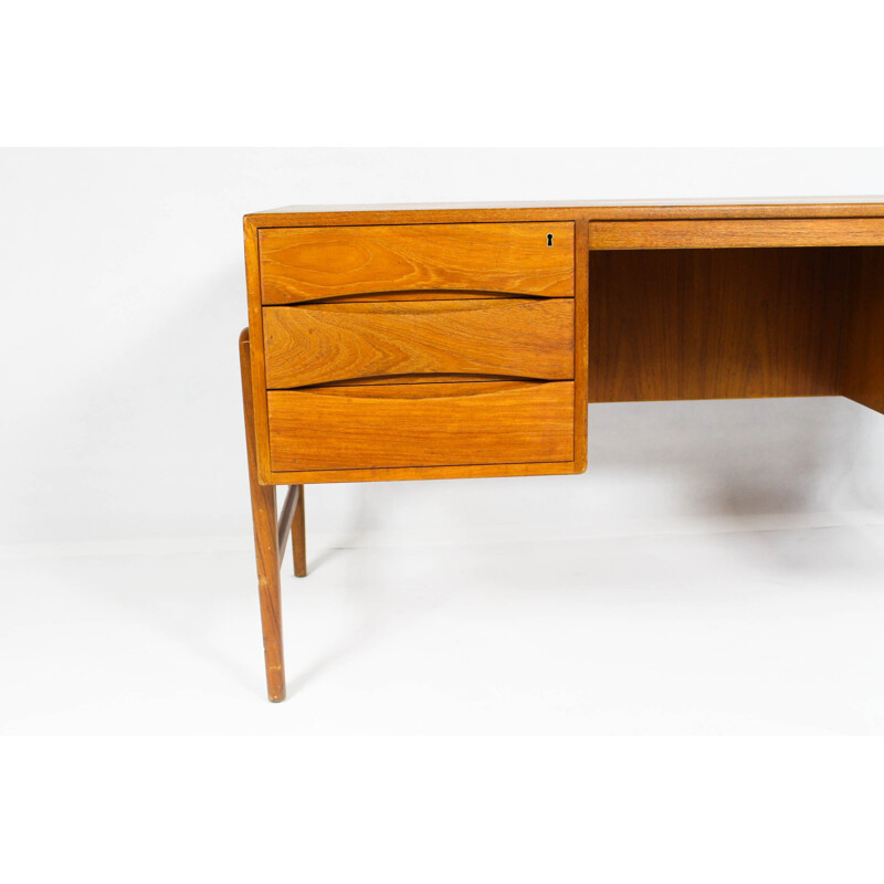 Danish Modern Desk with 6 drawers - 1960s