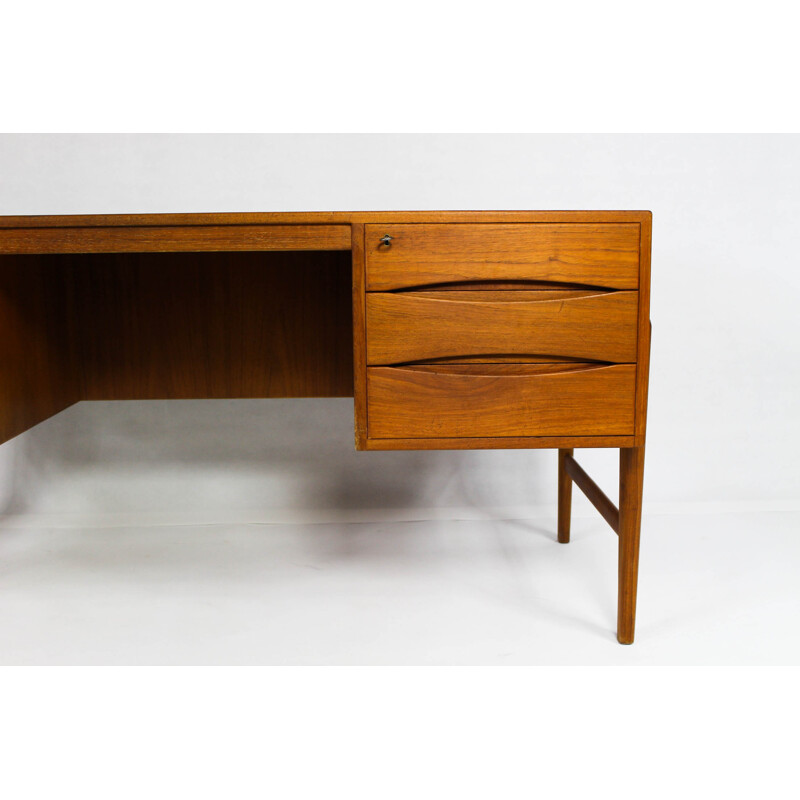 Danish Modern Desk with 6 drawers - 1960s