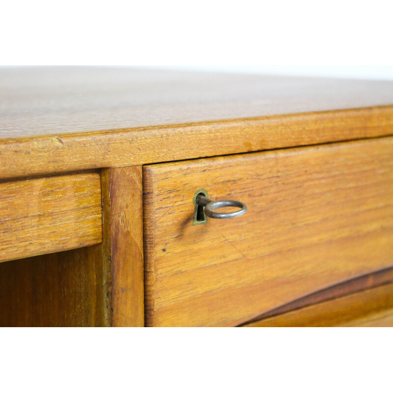 Danish Modern Desk with 6 drawers - 1960s