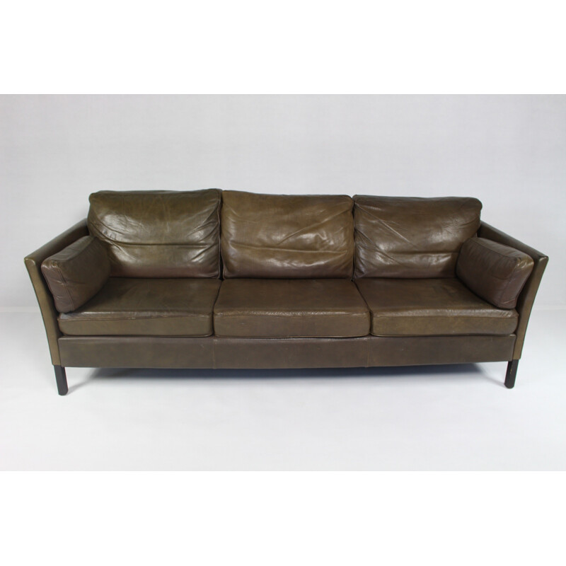 Georg Thams leather 3 seater Sofa by Vejen Polstermøbelfabrik, Denmark - 1970s