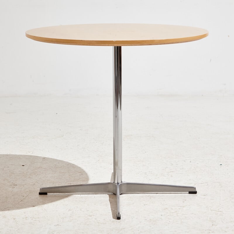 Vintage A622 Tisch aus Aluminium und Buche von Arne Jacobsen für Fritz Hansen, 1990