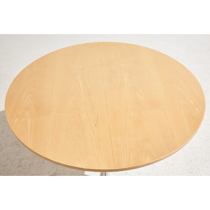 Vintage A622 table in aluminum and beech by Arne Jacobsen for Fritz Hansen, 1990