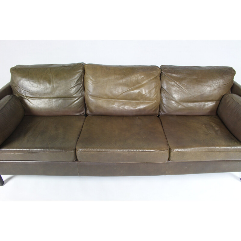 Georg Thams leather 3 seater Sofa by Vejen Polstermøbelfabrik, Denmark - 1970s