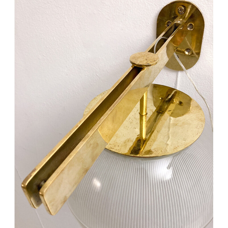 Vintage 'Doppio vetro' wall lamp by Ignazio Gardella for Azucena, 1950