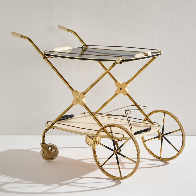 Vintage brass trolley, 1950