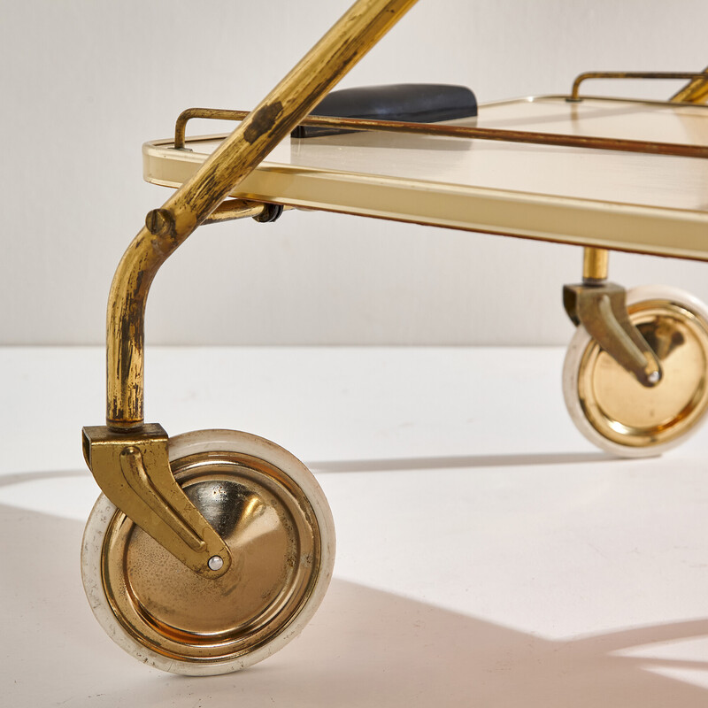 Vintage brass trolley, 1950